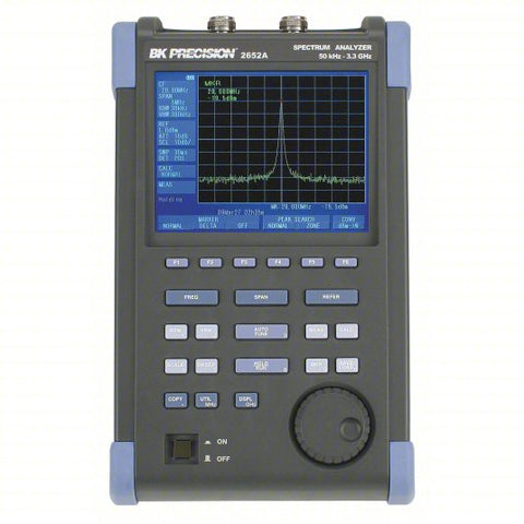 Spectrum Analyzer with Tracking Generator: 50 kHz to 3.3 GHz, 5.7 in Color LCD, USB
