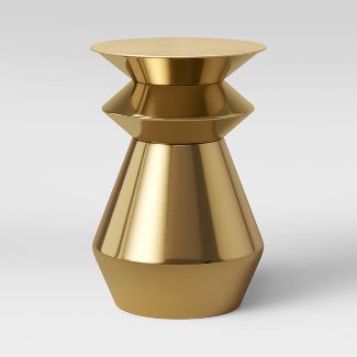 Zeeland Brass Drum Accent Table Gold - Threshold™