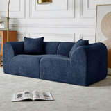 MAYEERTY 70 In 2 SeaterModern Velvet Loveseat Sofa with Throw Pillows Compact Space-Saving Couch