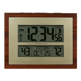Better Homes & Gardens Silver Atomic Wall/Table Clock with Moon Phase & Calendar