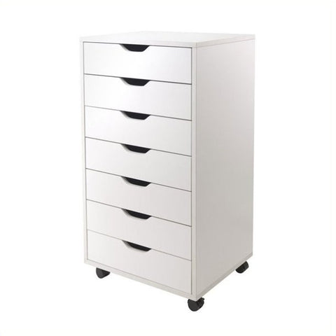 Cabinet for Closet Office with 7 Drawers in White