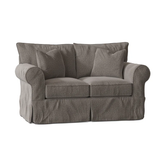 Amari 63" Rolled Arm Slipcovered Loveseat