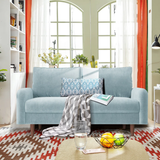 Hasaam 56.3" Wide Velvet Round Arms Small Apartment Loveseat