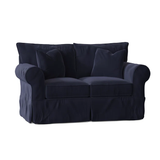 Amari 63" Rolled Arm Slipcovered Loveseat