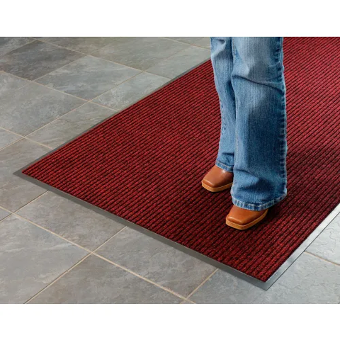 Deep Cleaning Ribbed Entrance Mat 4x6 Red