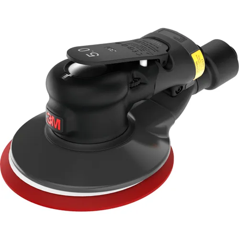 3M Xtract™ 5" Pneumatic Random Orbital Sander, Self-Generated Vacuum, 3/8" Orbit, 12000 RPM