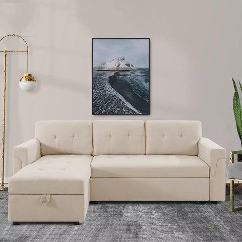 Home Imports Emporium Reversible Sleeper Sectional Sofa Storage Chaise