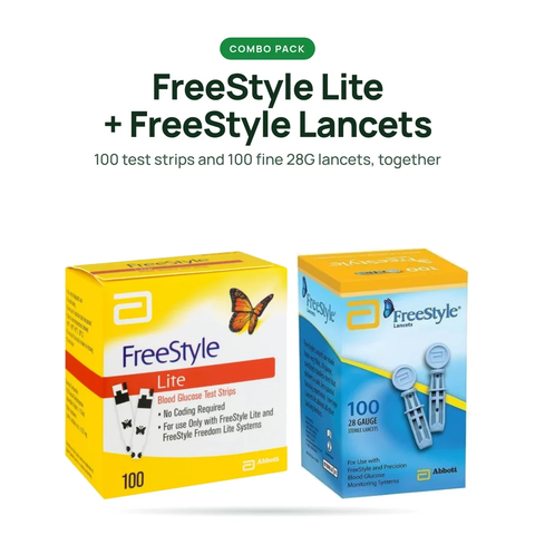 Freestyle Lite and Lancets Combo - (100 Test Strips, 100 Lancets)