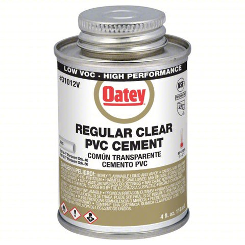 OATEY Cement: Regular, 16 fl oz, Brush-Top Can, Clear