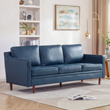 Azleigh 80.31'' Faux Leather Square Arm Sofa