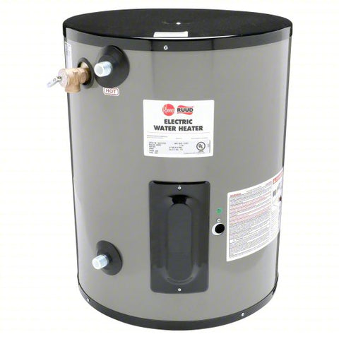 Point-of-Use Electric Water Heater: 277V, 19.9 gal, 3,000 W, Single Phase, 25.12 in Ht