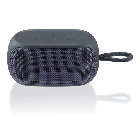 onn. Small Rugged Speaker with Bluetooth Wireless Technology, Gray