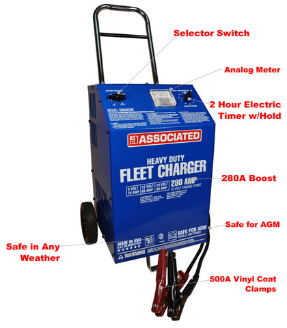 Associated 6006AGM 6/12/24 Volt Battery Charger 70/65/30 A AGM 280A Cranking (6006AGM)