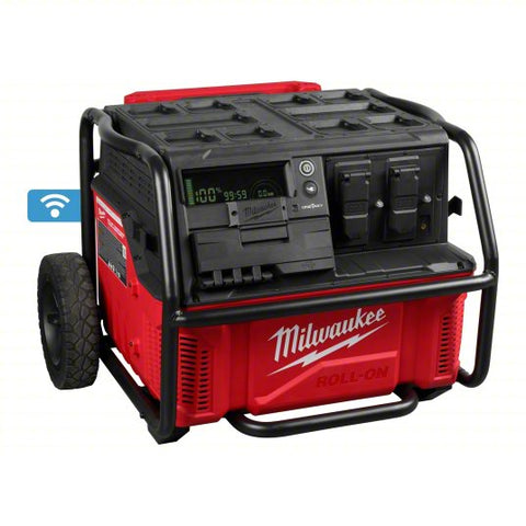 MILWAUKEE Power Supply: 3 hr AC Charge Time to Full Charge, 4 AC Receptacles, 120V AC