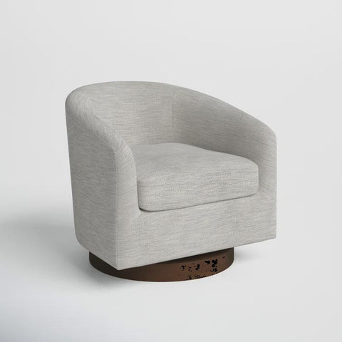 Bennett Upholstered Swivel Barrel Chair