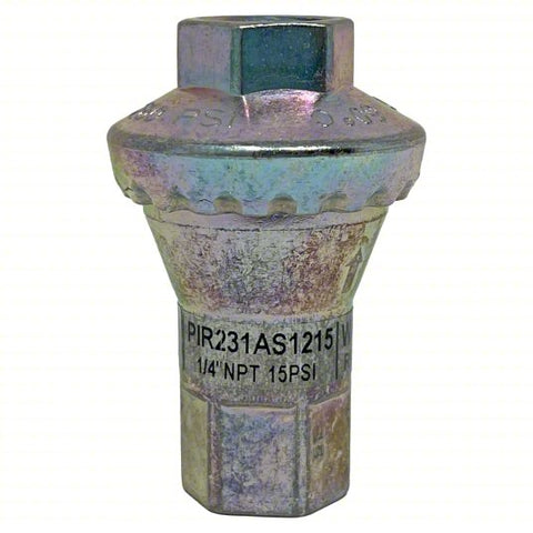 PROTECT AIR Miniature Regulator: 1/4 in Female NPT, 1/4 in Female NPT, Zinc, 274 psi Max Op Pressure