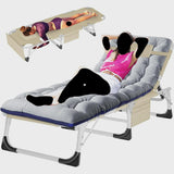 Slsy Folding Lounge Chair, 5-Position Adjustable Outdoor Reclining Chair, Folding Sleeping Bed Cot