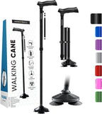 HONEYBULL Walking Cane for Men & Women - Foldable, Adjustable, Collapsible