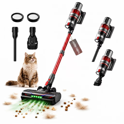 Cordless Vacuum Cleaner, 600W 50KPa Stick Vacuum