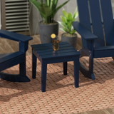 WestinTrends Ashore Oversized Outdoor Side Table, 18 Inch All Weather Poly Lumber Adirondack Patio Side Table Square End Table