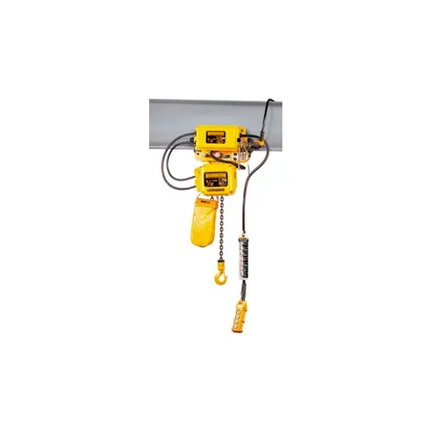 Harrington SNER 1 Ton, Electric Chain Hoist W/ Motor Trolley, 15' Lift, 7 FPM, 115V