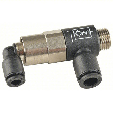 Piloted Non Return Valve: 1/2 in Port, 0.39 in Tube, Polymer, 145 psi Max., BSPP x Tube Connection