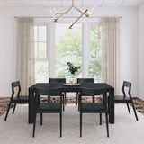 Keissy 6 - Person Pine Solid Wood Dining Set