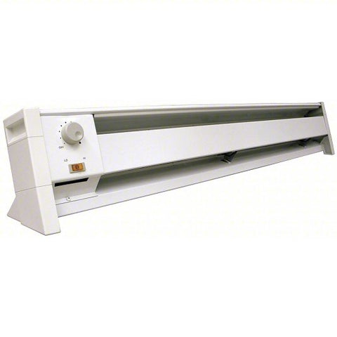 Electric Baseboard Heater: 1000W/1500W, Overheat Protection, White