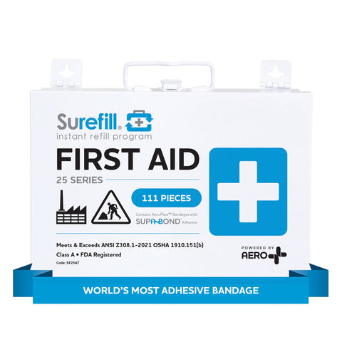 Surefill 25 ANSI 2021 A+ First Aid Kit - Metal Case (SF25AT)
