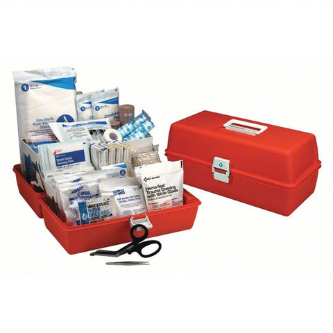 FIRST AID ONLY First Aid Kit and Housing: Gen Purpose, 1 People Served, 102 Components, Plastic