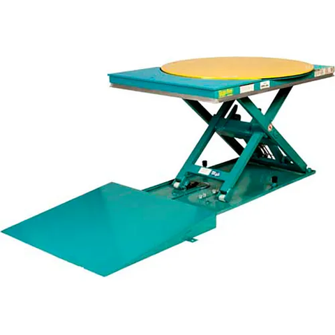 Ballymore Guardian Lift-N-Spin Scissor Lift Table, Hand Operated, 2000 lb. Cap., 55"L x 40"W, 115V