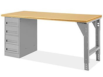 4 Drawer/1 Leg Pedestal Workbench