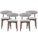 Vannie Upholstered Solid Wood Side Dining Chair (Set of 4)