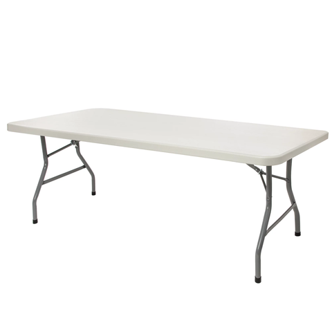 Baldwin Collection 6 Foot Folding table, 30" x 72", Grey