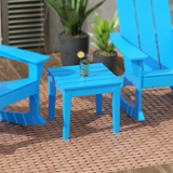 WestinTrends Ashore Oversized Outdoor Side Table, 18 Inch All Weather Poly Lumber Adirondack Patio Side Table Square End Table