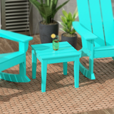WestinTrends Ashore Oversized Outdoor Side Table, 18 Inch All Weather Poly Lumber Adirondack Patio Side Table Square End Table
