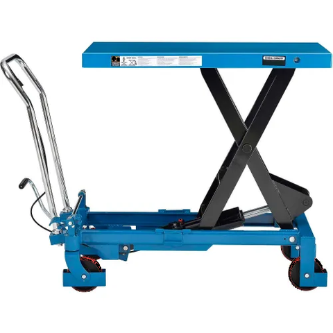 Mobile Heavy Duty Scissor Lift Table, 40" x 20" Platform, 2200 Lb. Cap.