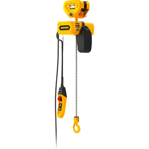 Harrington® SEM Mini Electric Chain Hoist with Push Trolley, 1/2 Ton Capacity, 60' Lift, 230V