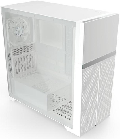 Valkyrie VK02-Lite Mid Tower ATX PC Case - White, Tempered Glass Panel, 360/420mm Radiator Support