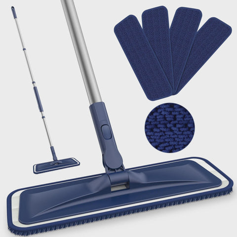 MYSPRI Microfiber Wet Flat Mops for Floors Cleaning