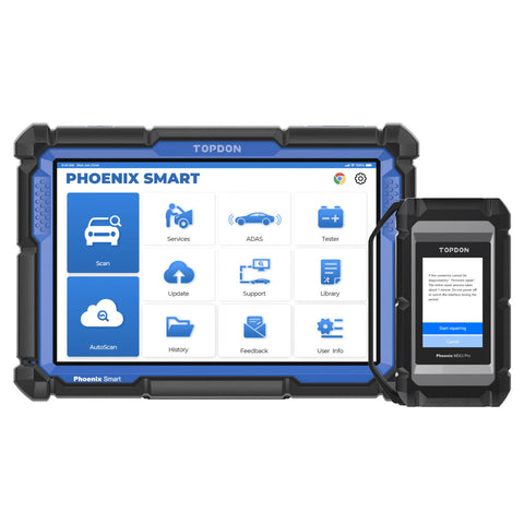 TOPDON Phoenix Smart Diagnostic Scanner Comprehensive Vehicle Tool w/2 Year Updates (TD52110062)