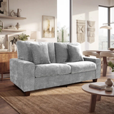 Karlita 71.25'' Chenille Sofa Square Arms Sofa Modern Style Loveseat With 2 Toss Pillows