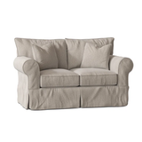 Amari 63" Rolled Arm Slipcovered Loveseat