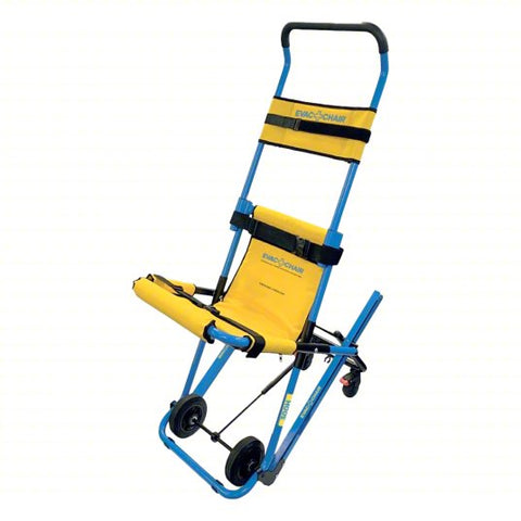 EVAC-CHAIR Stair Chair: 400 lb Load Capacity, Aluminum, Blue/Yellow