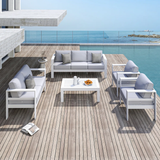 Arnhildur Aluminum 7 - Person 5 Piece Sofa Seating Group with Cushions