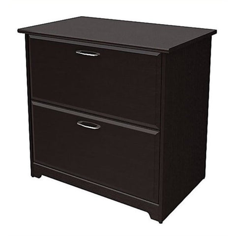 2 Drawer Lateral File Cabinet in Espresso Oak