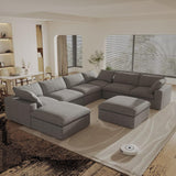 WJShome 8-Piece Cloud Modular Sectional Sofa,Down Filled Couch