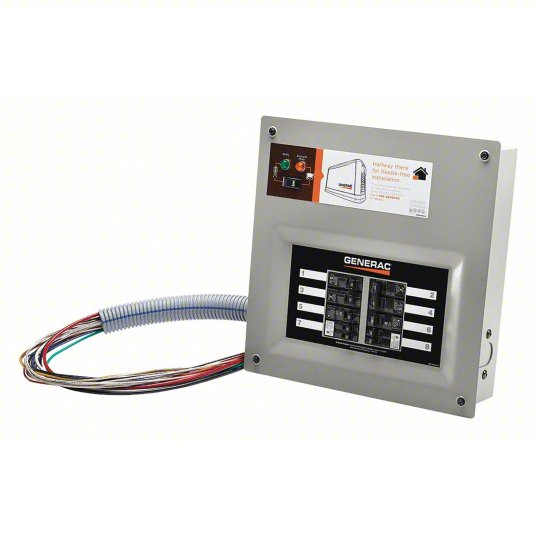 GENERAC Upgradable Manual Transfer Switch: Single Phase, 120/240V AC ...