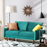 Everly Quinn Hessville Sofa 56" Velvet Round Arm Loveseat