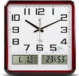 20 Inch Wall Clock with Calendar and Date Display, Silent Sweep Quartz Movement, Large Easy to Read